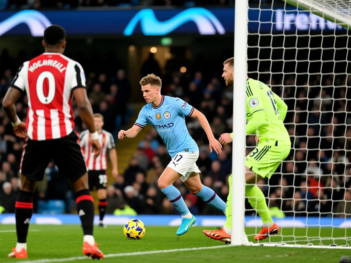 英超-B席破门被吹格瓦迪奥尔中柱曼城0-0桑德兰的简单介绍