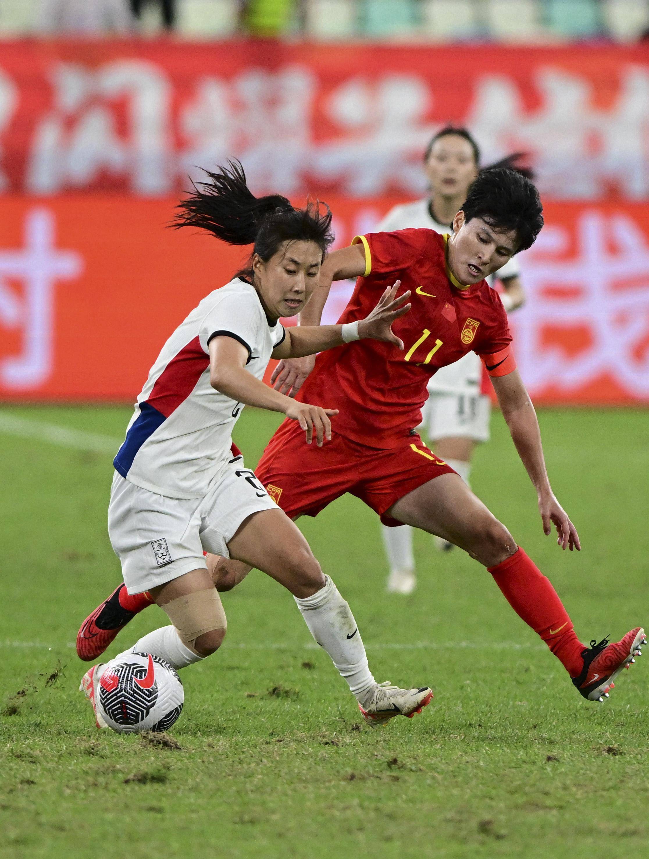 国际女足比赛中的中国队壮丽表现